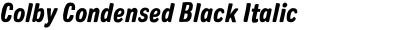 Colby Condensed Black Italic